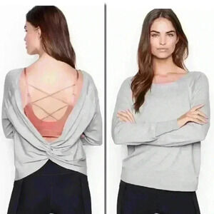 Victoria’s Secret Gray Sweater Twisted Knot Small